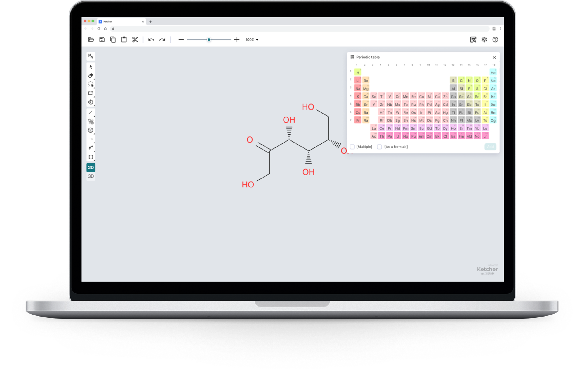 Ketcher editor interface