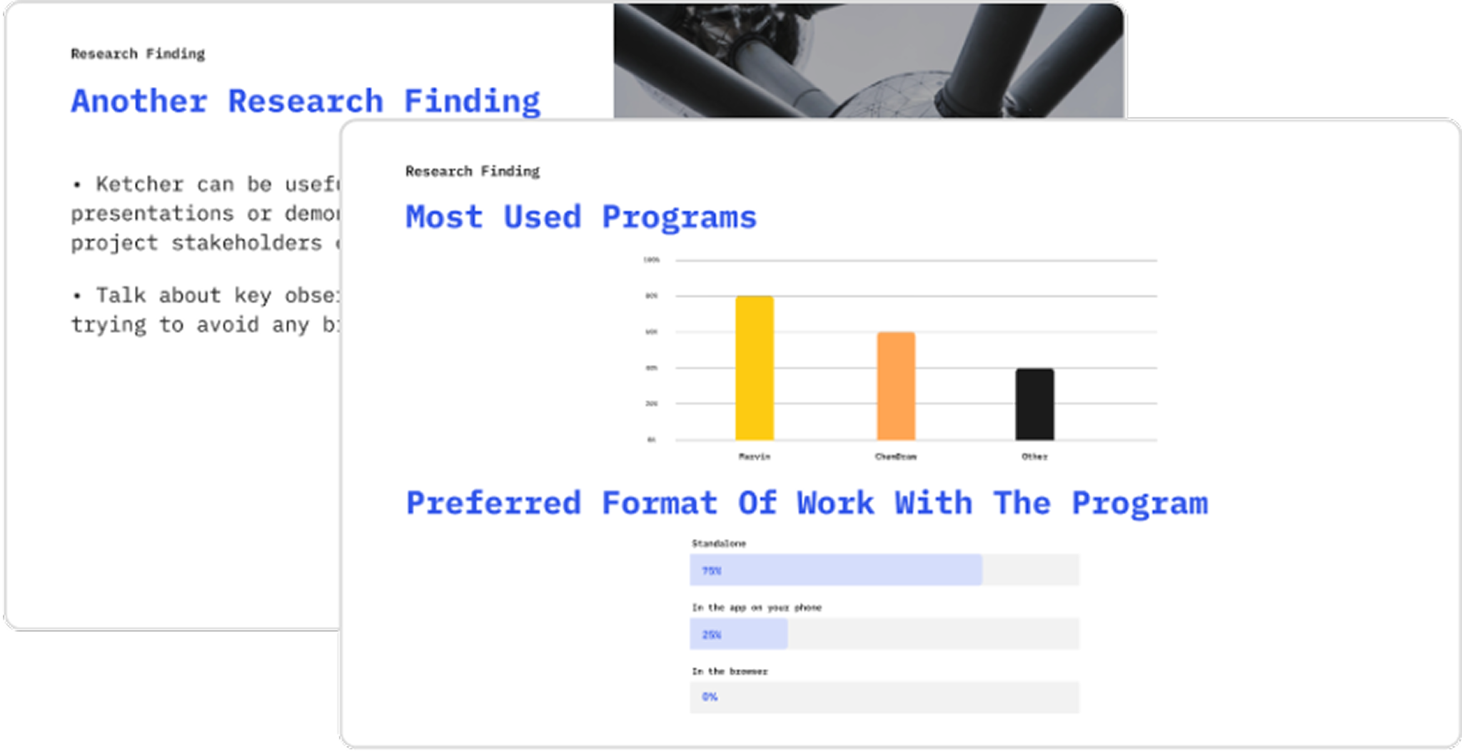 Research findings from sessions with students and experts