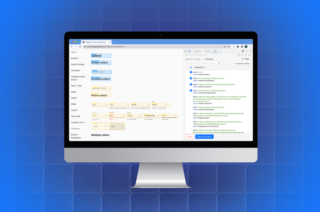 JDN Chrome extension for test automation